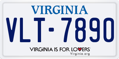 VA license plate VLT7890