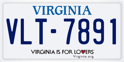 VA license plate VLT7891