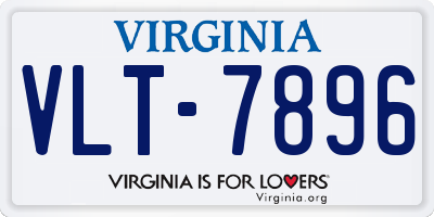 VA license plate VLT7896