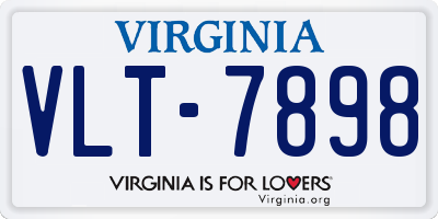 VA license plate VLT7898