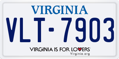 VA license plate VLT7903