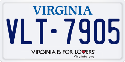 VA license plate VLT7905