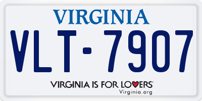VA license plate VLT7907
