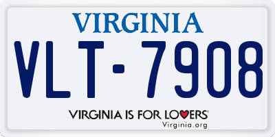 VA license plate VLT7908