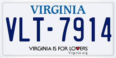 VA license plate VLT7914