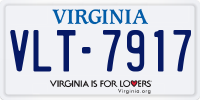 VA license plate VLT7917