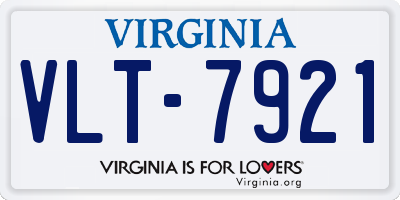 VA license plate VLT7921