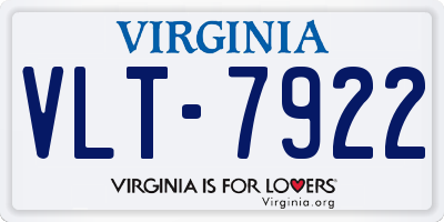VA license plate VLT7922