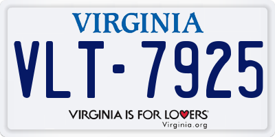 VA license plate VLT7925