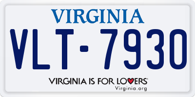 VA license plate VLT7930