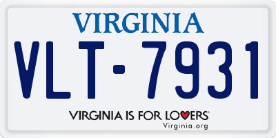 VA license plate VLT7931