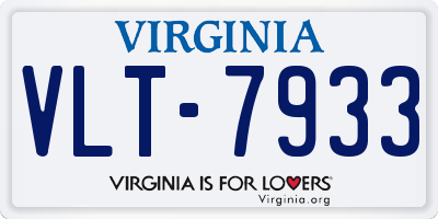 VA license plate VLT7933