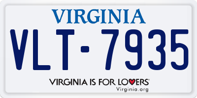 VA license plate VLT7935