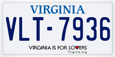 VA license plate VLT7936