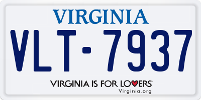 VA license plate VLT7937
