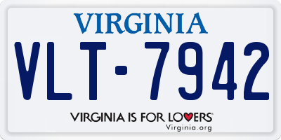 VA license plate VLT7942