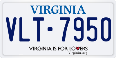 VA license plate VLT7950