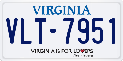 VA license plate VLT7951