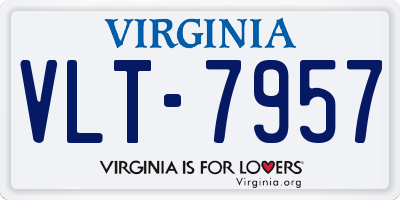VA license plate VLT7957