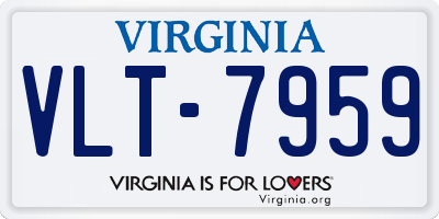 VA license plate VLT7959