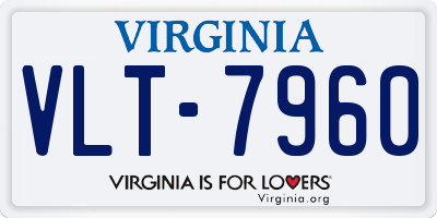 VA license plate VLT7960