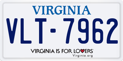 VA license plate VLT7962