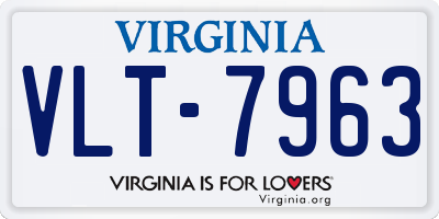 VA license plate VLT7963