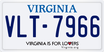 VA license plate VLT7966