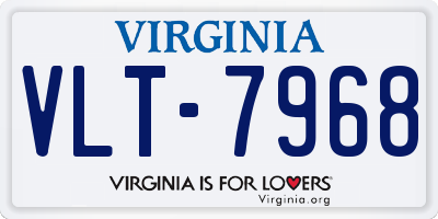 VA license plate VLT7968