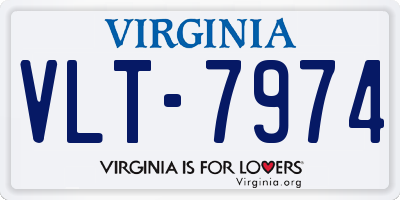 VA license plate VLT7974