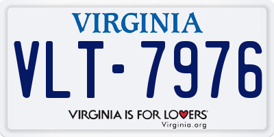 VA license plate VLT7976