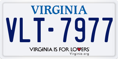 VA license plate VLT7977