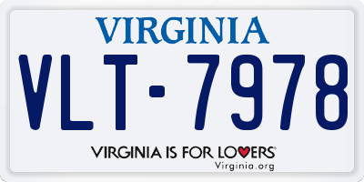 VA license plate VLT7978