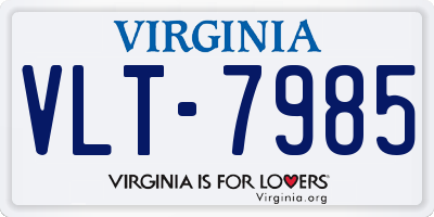VA license plate VLT7985