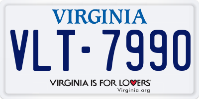 VA license plate VLT7990