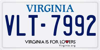 VA license plate VLT7992