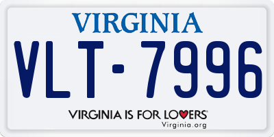 VA license plate VLT7996