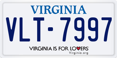 VA license plate VLT7997