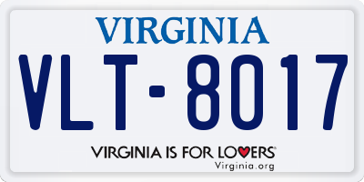 VA license plate VLT8017