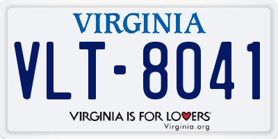 VA license plate VLT8041