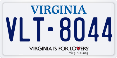 VA license plate VLT8044
