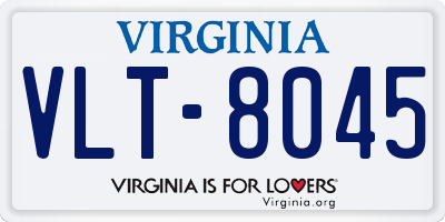 VA license plate VLT8045