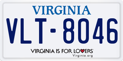 VA license plate VLT8046