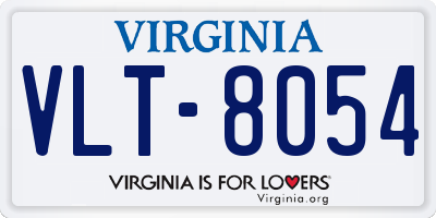 VA license plate VLT8054