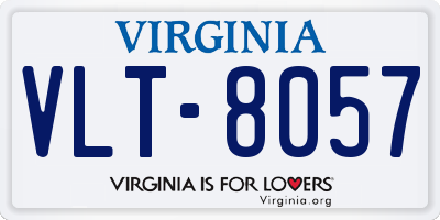 VA license plate VLT8057