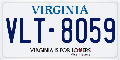 VA license plate VLT8059