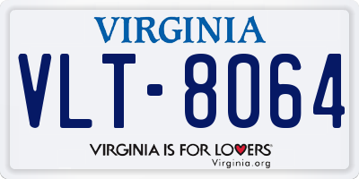 VA license plate VLT8064