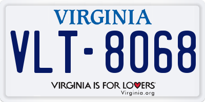 VA license plate VLT8068