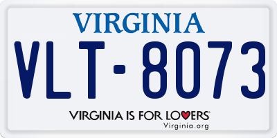 VA license plate VLT8073