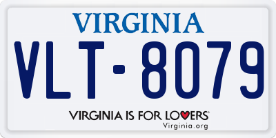 VA license plate VLT8079